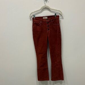 Madewell Women's Brick Red Flare Jeans